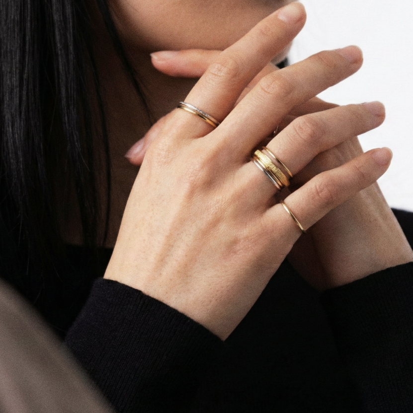 Bague Fine Sablée - Louise