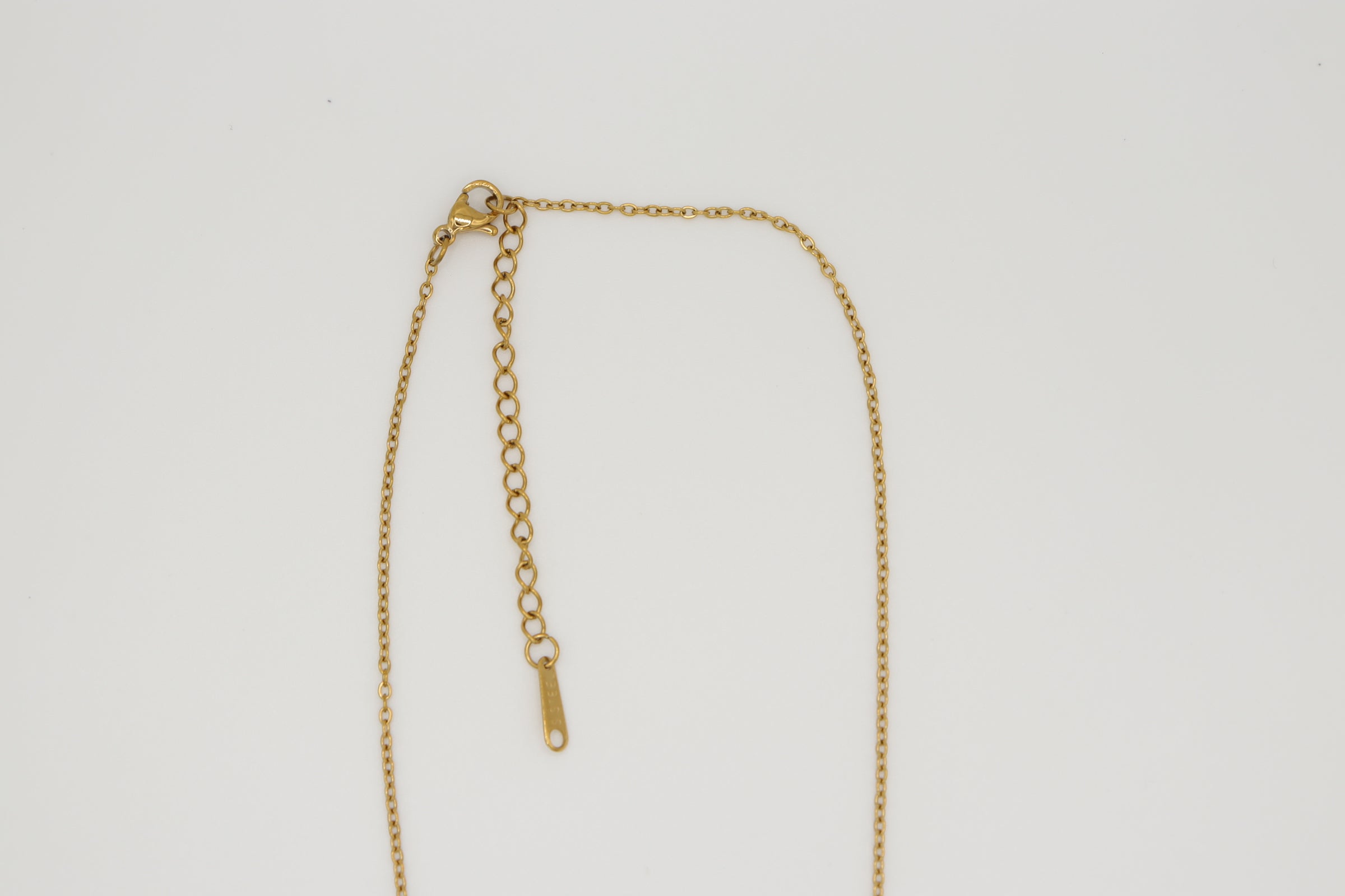 Collier Pendentif Cercle - Acier Inoxydable Doré