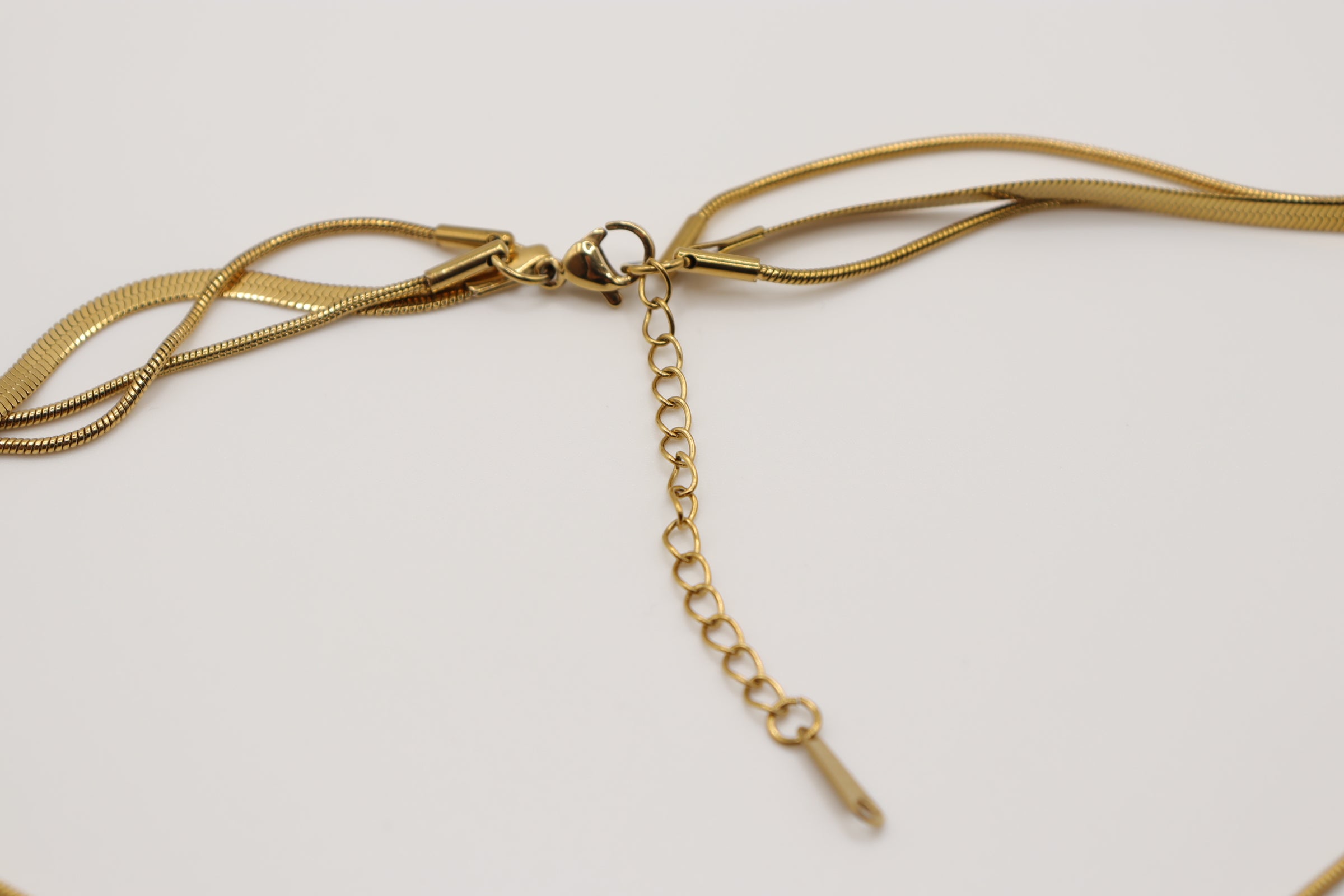 Collier 3-en-1 Snake - Acier Doré Résistant