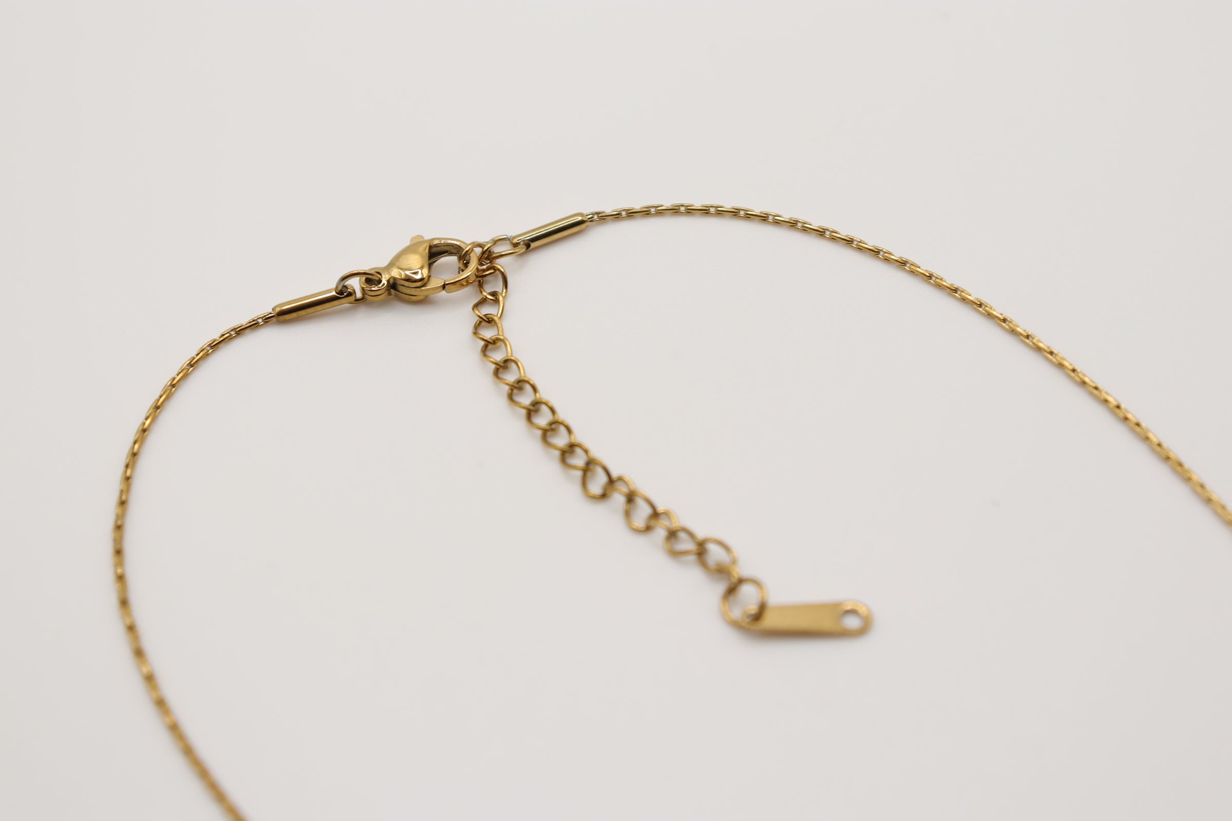 Collier Solitaire - Goutte Oxyde Zirconium Doré